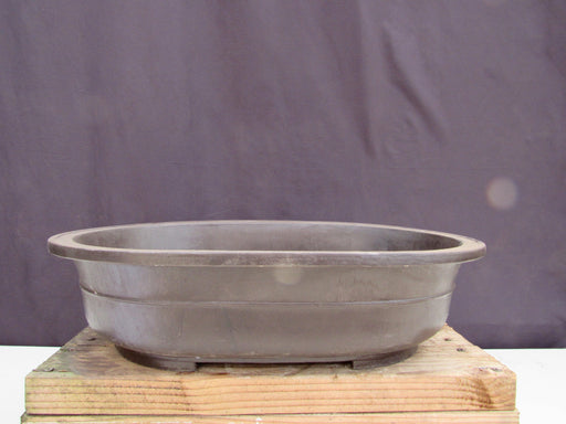 Brown Oval Mica Bonsai Pot - 18.25" Profile