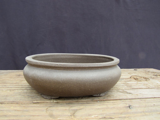 Unglazed Ceramic Professional Bonsai Pot - Oval 