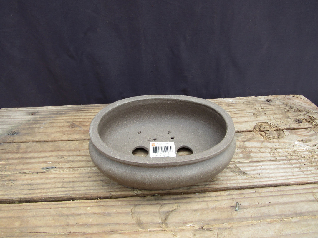 Unglazed Ceramic Professional Bonsai Pot - Oval  - Inside