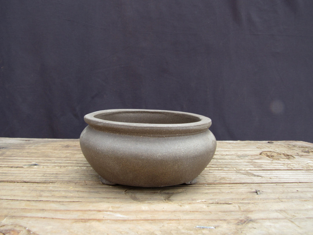 Unglazed Ceramic Professional Bonsai Pot - Oval - Side