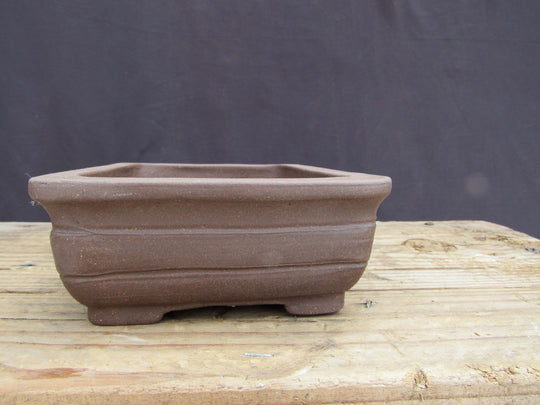 Unglazed Ceramic Professional Bonsai Pot - Rectangle