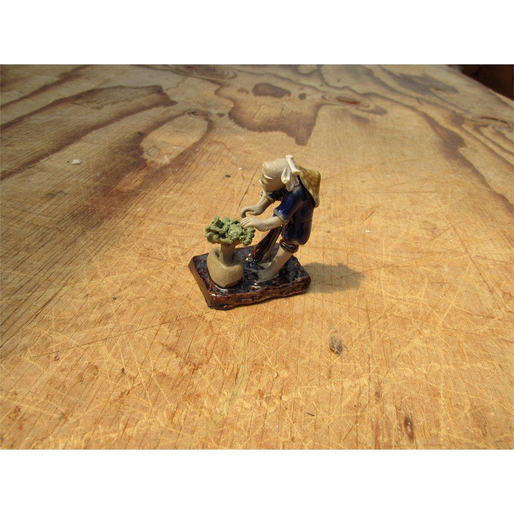Bonsai Artisan Ceramic Figurine Side