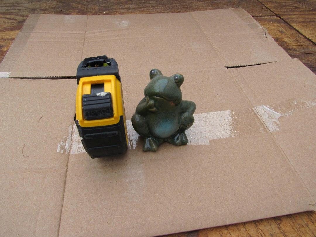Glazed Ceramic Frog Figurine Scale