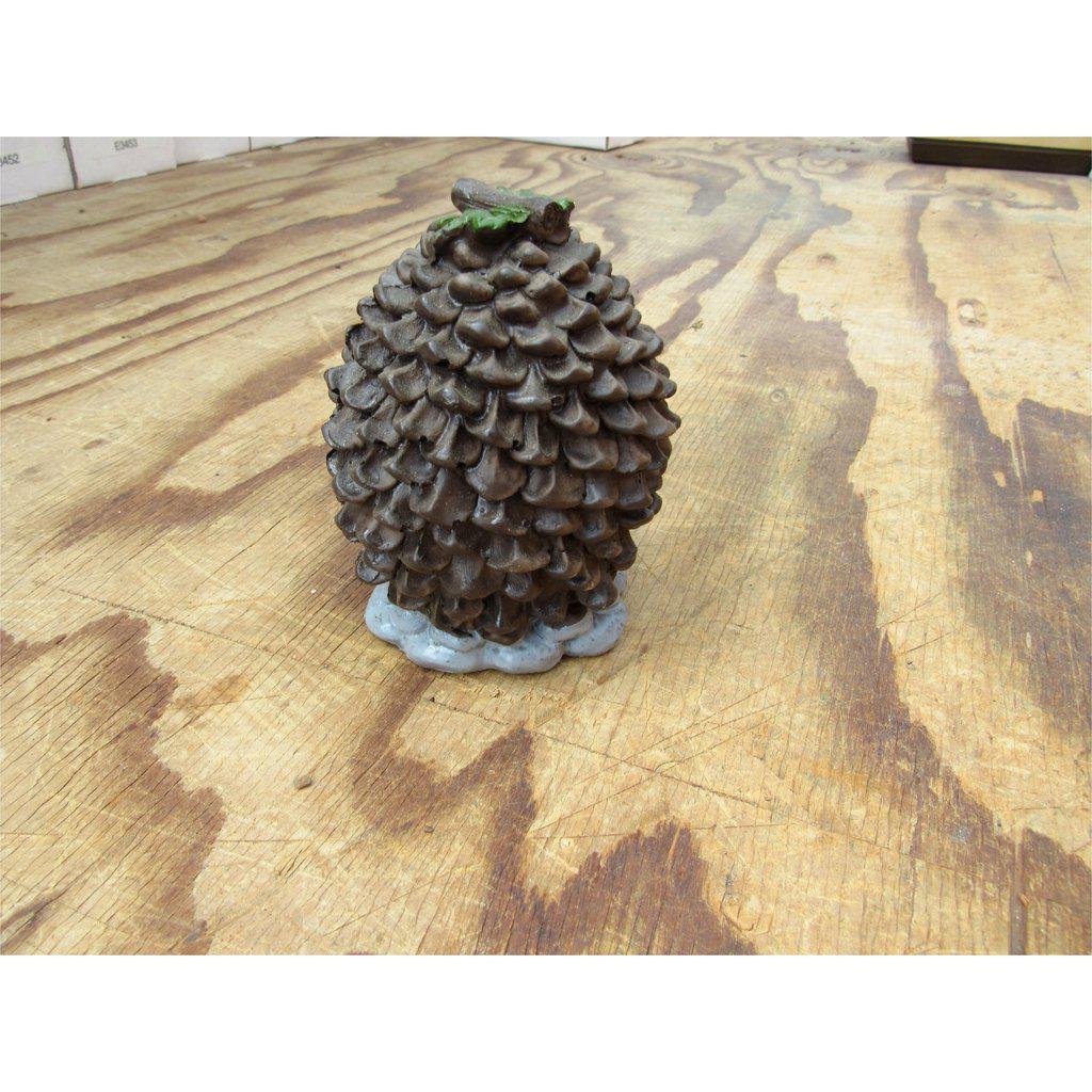 Gnome Pine Cone House Figurine Back