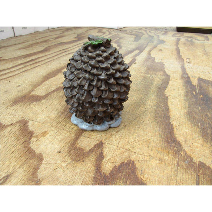 Gnome Pine Cone House Figurine Back