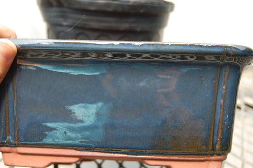 Dark Blue Ceramic Bonsai Pot