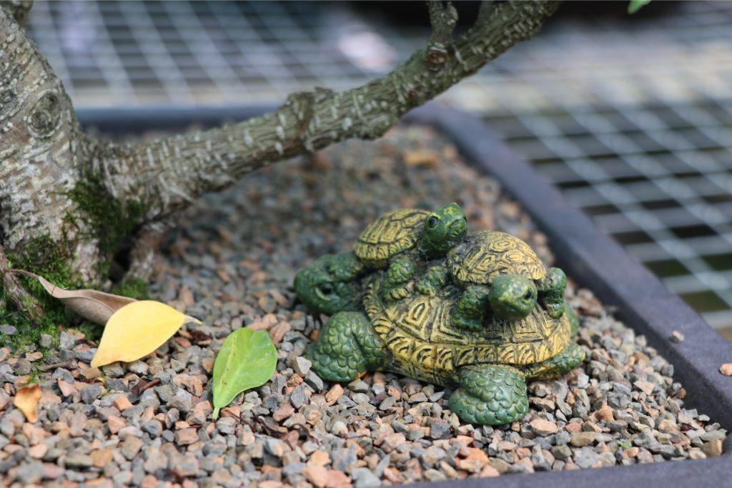 Miniature Turtle Bonsai Figurine