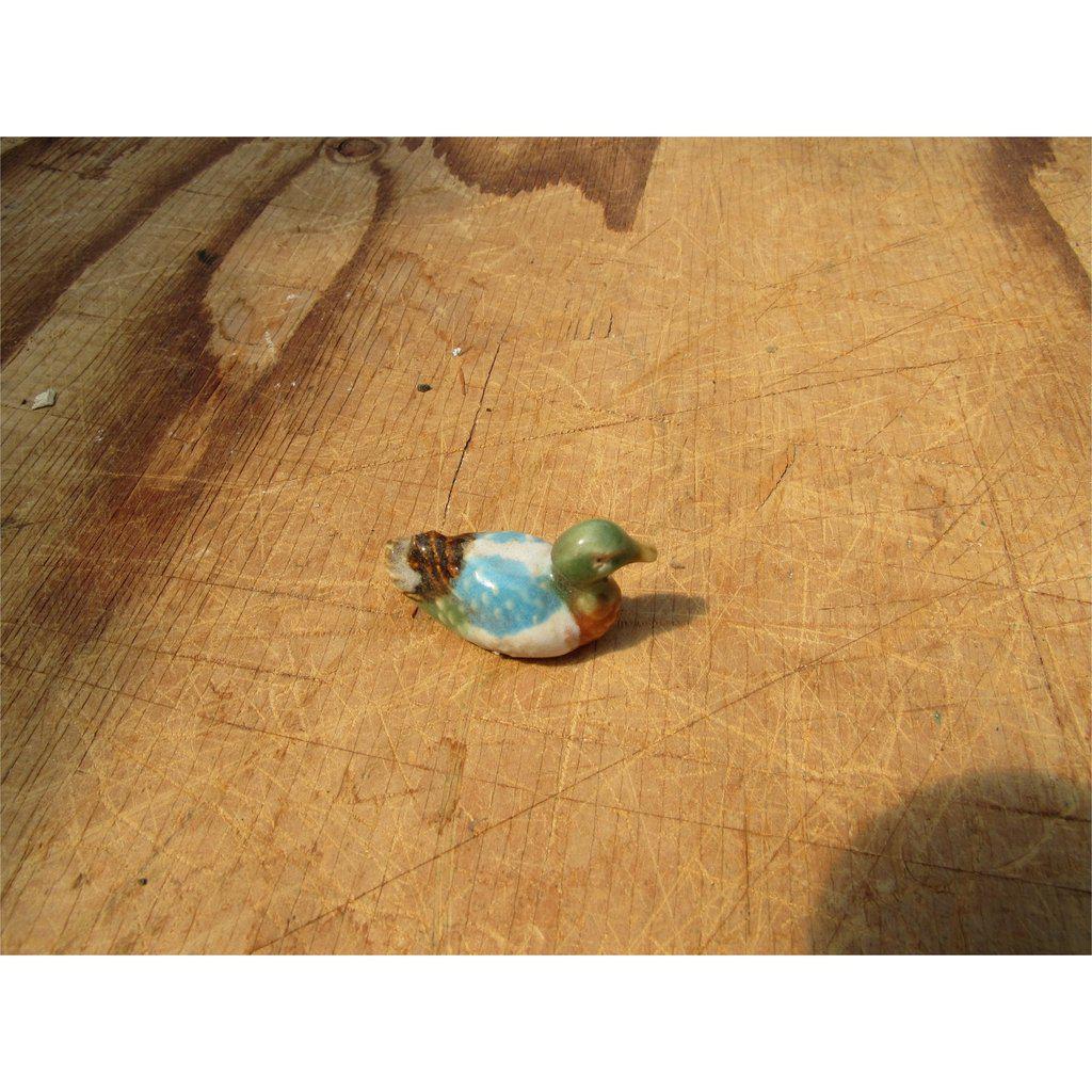 Painted Duck Ceramic Figurine Side