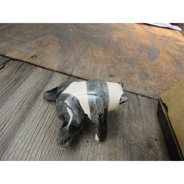 Pot Hanging Panda Ceramic Figurine Top